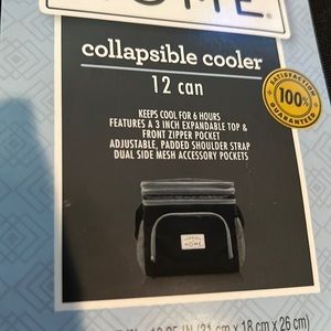 NWT Complete home 12 Can Collapsible Cooler